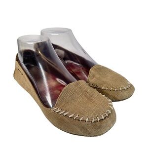 Cushe Boho Lamu Sand Tan Loafers Slip On Moccasin Flats Comfort Casual Womens 6